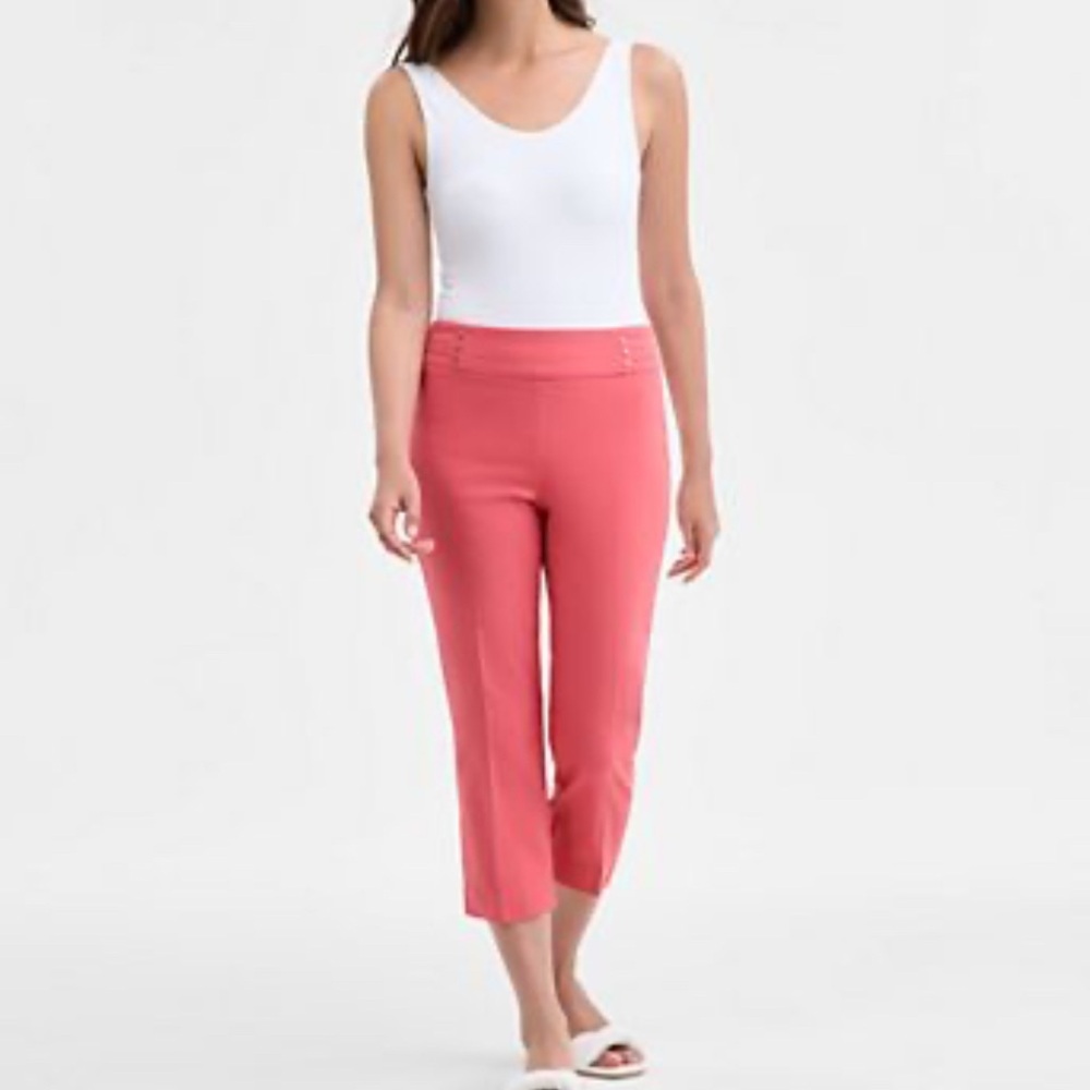 JM Collection Rivet detail Capri Pants - 1X - New